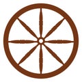 vintage wooden wheel vector icon Royalty Free Stock Photo