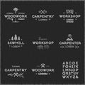 Vintage woodwork logotypes