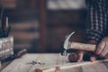 Vintage woodworking equipment for DIY and work tools for carpenter and craftsmanship. Happy Labor day concept. Royalty Free Stock Photo