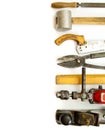 Vintage working tools (drill, ruler and others) on Royalty Free Stock Photo