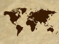 Vintage world map