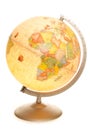 Vintage World Map Globe Glowing