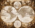 Vintage world map Royalty Free Stock Photo