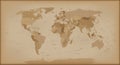 Vintage World Map Royalty Free Stock Photo