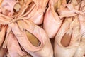 Vintage worn ballet pointes