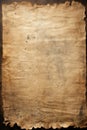 Vintage worn paper texture background, old grungy page with torn edges Royalty Free Stock Photo