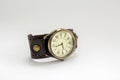 vintage wristwatch on a white background