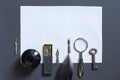 Vintage writing set Royalty Free Stock Photo