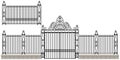 Vintage Wrought Iron Gate Design Set