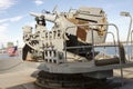 Vintage WWII gun mounted on Liberty Ship