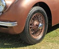 Vintage xk120 jaguar wheel Royalty Free Stock Photo