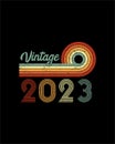 Vintage 2023 1 Years Old Boys And Girls 1st Birthday T-Shirt design