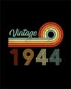 Vintage 1943 80 Years Old Boys And Girls 80th Birthday T-Shirt design