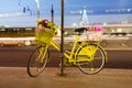 Vintage yellow bike Royalty Free Stock Photo