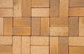 Vintage Yellow Brown Ceramic Clinker Pavers for Patio as a Textured Background for Your Text