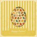 Vintage Yellow Easter Card