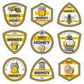 Vintage Yellow Honey Emblems Set