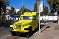 Vintage yellow Jeep