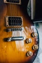 Vintage yellow electric guitar