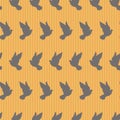 Vintage yellow pigeon pattern