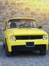 Vintage yellow sports car oldtimer Royalty Free Stock Photo