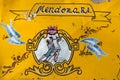 Vintage yellow tango sign in Mendoza, Argentina Royalty Free Stock Photo