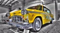 Vintage yellow taxi cab Royalty Free Stock Photo