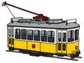 Vintage yellow tramway