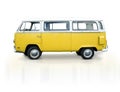 Vintage yellow van Royalty Free Stock Photo