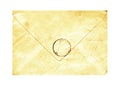 Vintage yellowed envelope Royalty Free Stock Photo