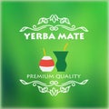 Vintage yerba mate label