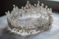 Vintagestyle Crown Adorned With Pearls, Lace, And Delicate Embroidery, Radiating Nostalgia. Generative AI