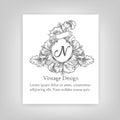 VintageVintage emblem, monogram