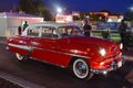 Vintange red car in Saturday Nite Classic Car Show and Cruise at Old Town Kissimmee. Royalty Free Stock Photo