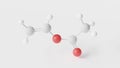 vinyl acetate molecule 3d, molecular structure, ball and stick model, structural chemical formula polymers