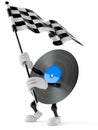 Vinyl character waving race flag Royalty Free Stock Photo