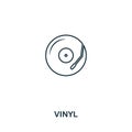 Vinyl creative icon. Simple element illustration. Vinyl concept symbol design from audio buttons collection. Perfect for web Royalty Free Stock Photo