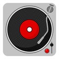 Vinyl Device Recorder Flat Icon on White