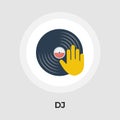 Vinyl disc flat icon Royalty Free Stock Photo