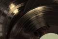 Vinyl discs close-up. Vinyl record texture in vintage style