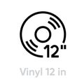 Vinyl 12 inch icon