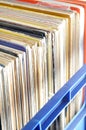 Vinyl LP Record Collection in Crate Royalty Free Stock Photo