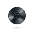 Vinyl music record. Realistic vintage gramophone disc mockup. Vector illustration Royalty Free Stock Photo