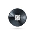 Vinyl music record. Retro audio disk. Realistic vintage gramophone disc. Vector illustration Royalty Free Stock Photo