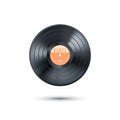 Vinyl music record. Retro audio disk. Vector illustration Royalty Free Stock Photo