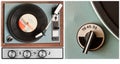 Vinyl player and controls Royalty Free Stock Photo