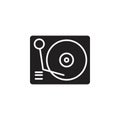 Vinyl player icon Flat line illustration Royalty Free Stock Photo