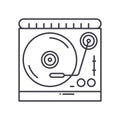 Vinyl player icon, linear isolated illustration, thin line vector, web design sign, outline concept symbol with editable Royalty Free Stock Photo