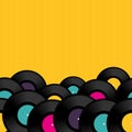 Vinyl record background with space for text Royalty Free Stock Photo