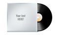 Vinyl record in blank cover envelope. Vector illustration Royalty Free Stock Photo